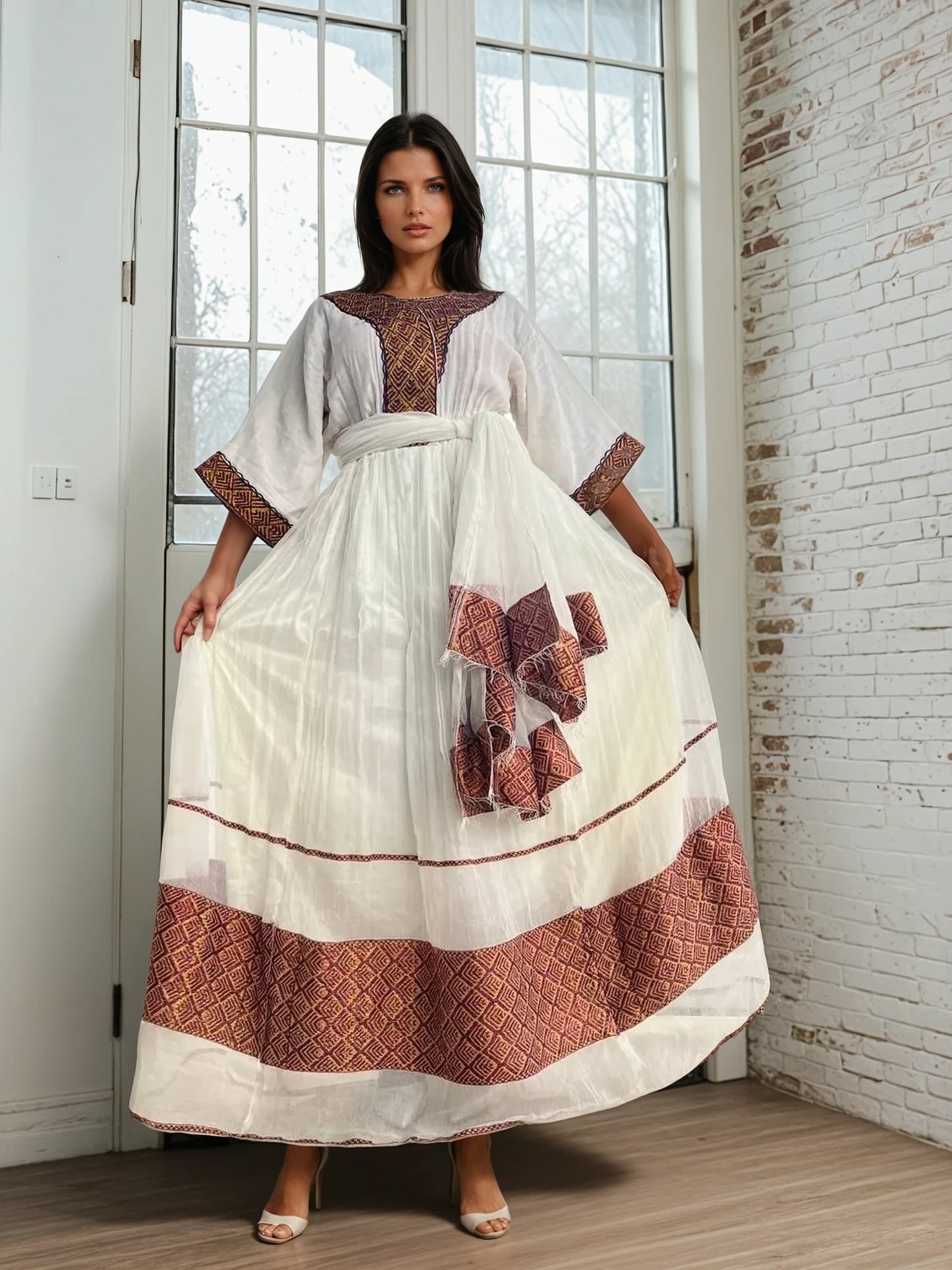 Elegant Ethiopian and Eritrean Traditional Dress - Handmade Cultural Wear