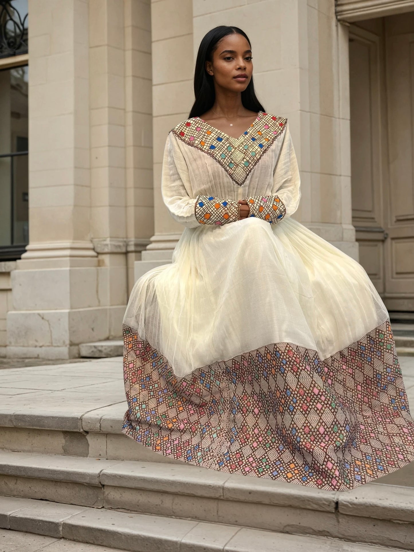 Elegant Ethiopian and Eritrean Traditional Dress - Handmade Cultural Wear