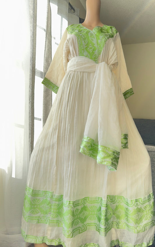 Elegant Ethiopian and Eritrean Traditional Dress - Handmade Cultural Wear