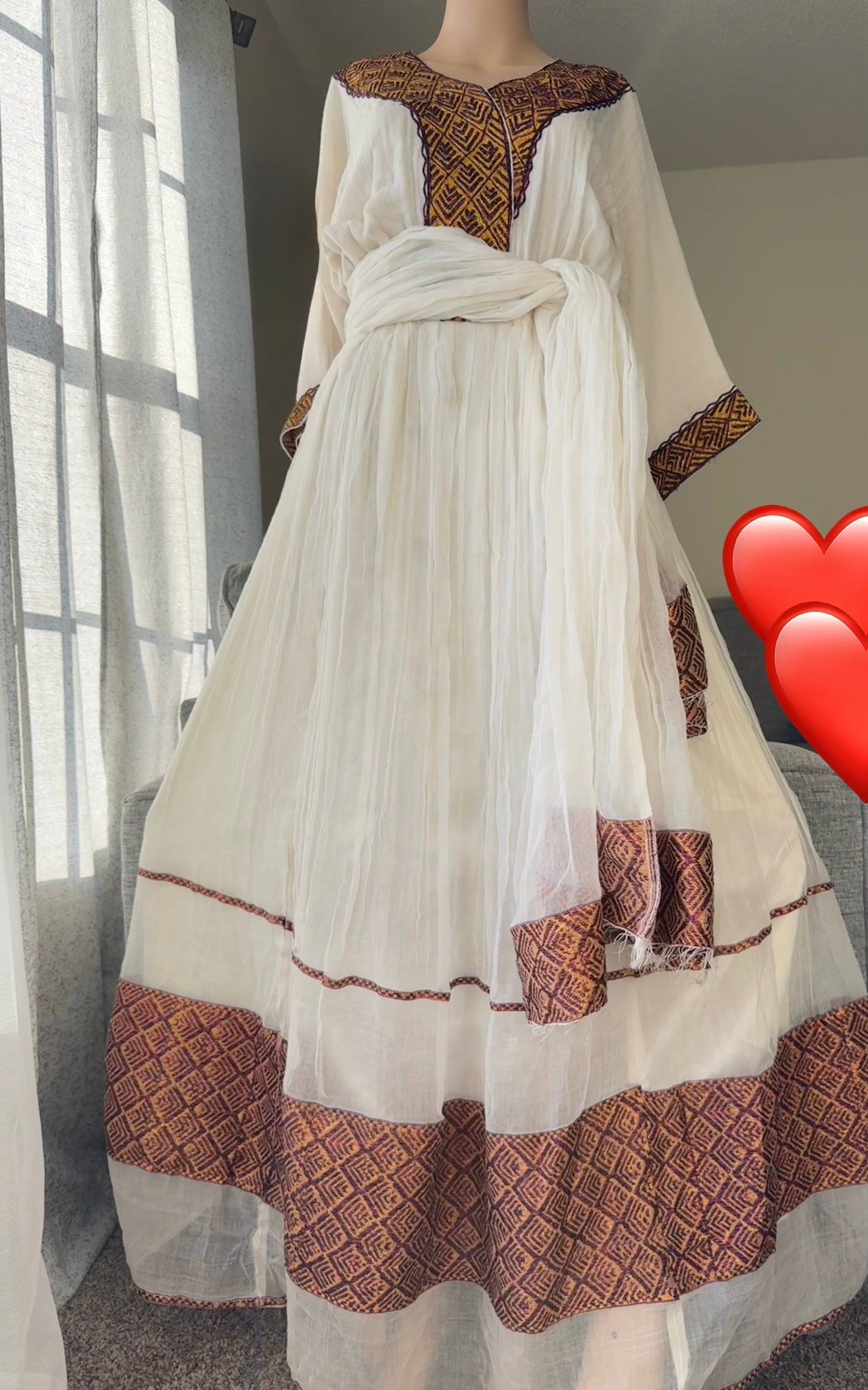 Elegant Ethiopian and Eritrean Traditional Dress - Handmade Cultural Wear