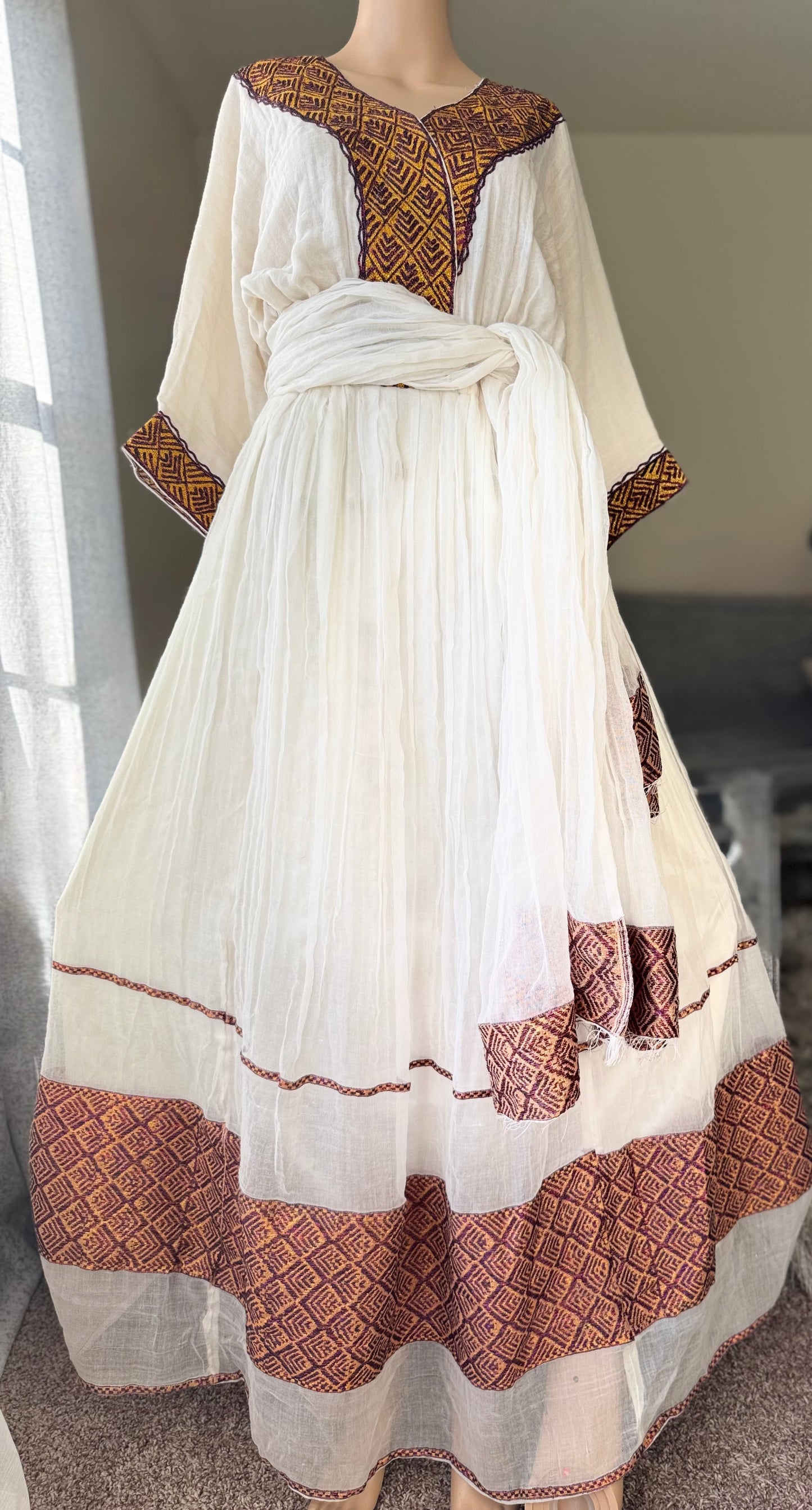 Elegant Ethiopian and Eritrean Traditional Dress - Handmade Cultural Wear