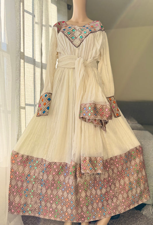 Elegant Ethiopian and Eritrean Traditional Dress - Handmade Cultural Wear