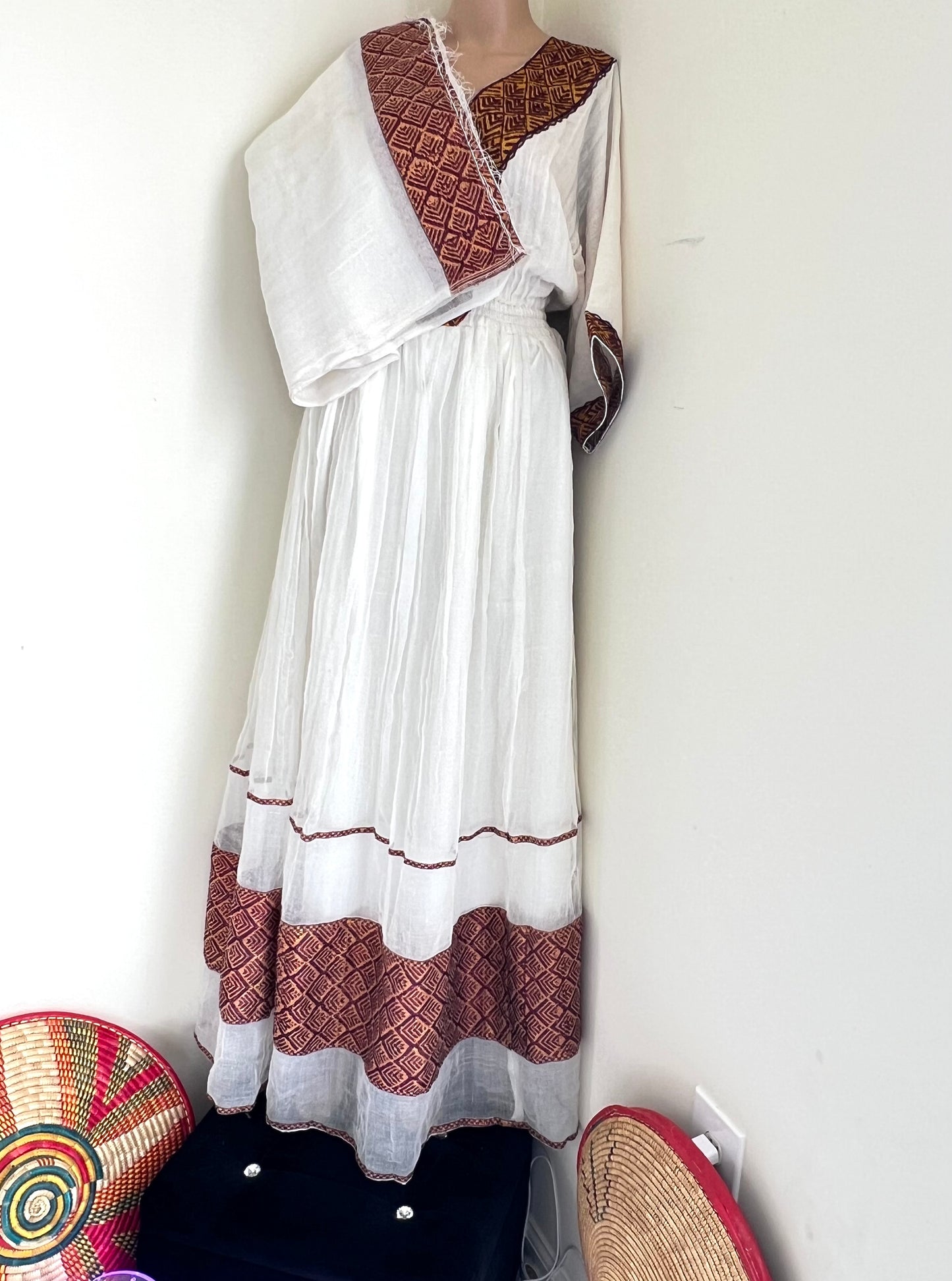 Elegant Ethiopian and Eritrean Traditional Dress - Handmade Cultural Wear